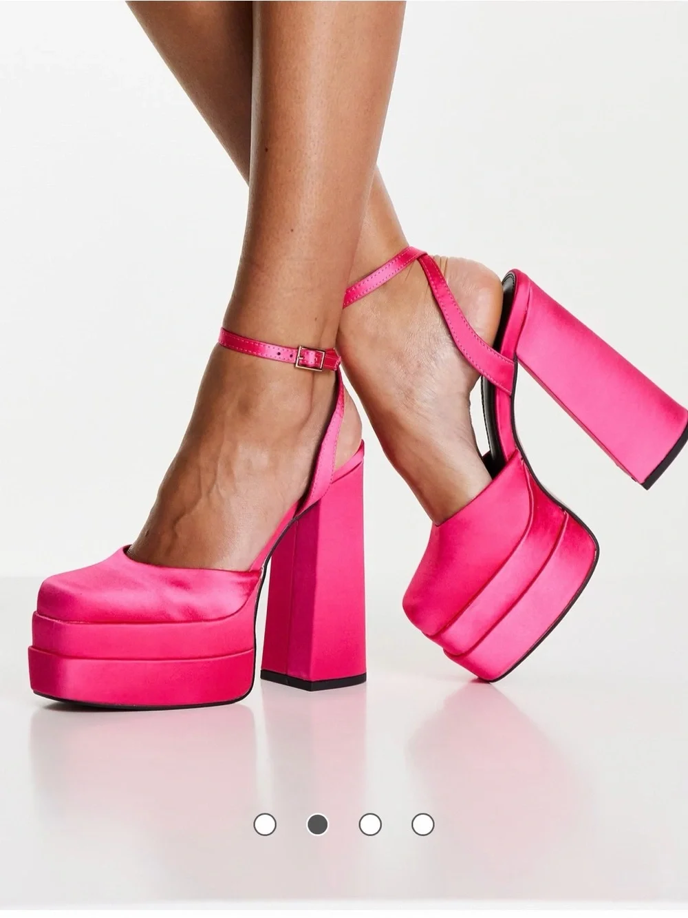 ASOS Design Pluto Platform Block Heel Sandals in Magenta - Women